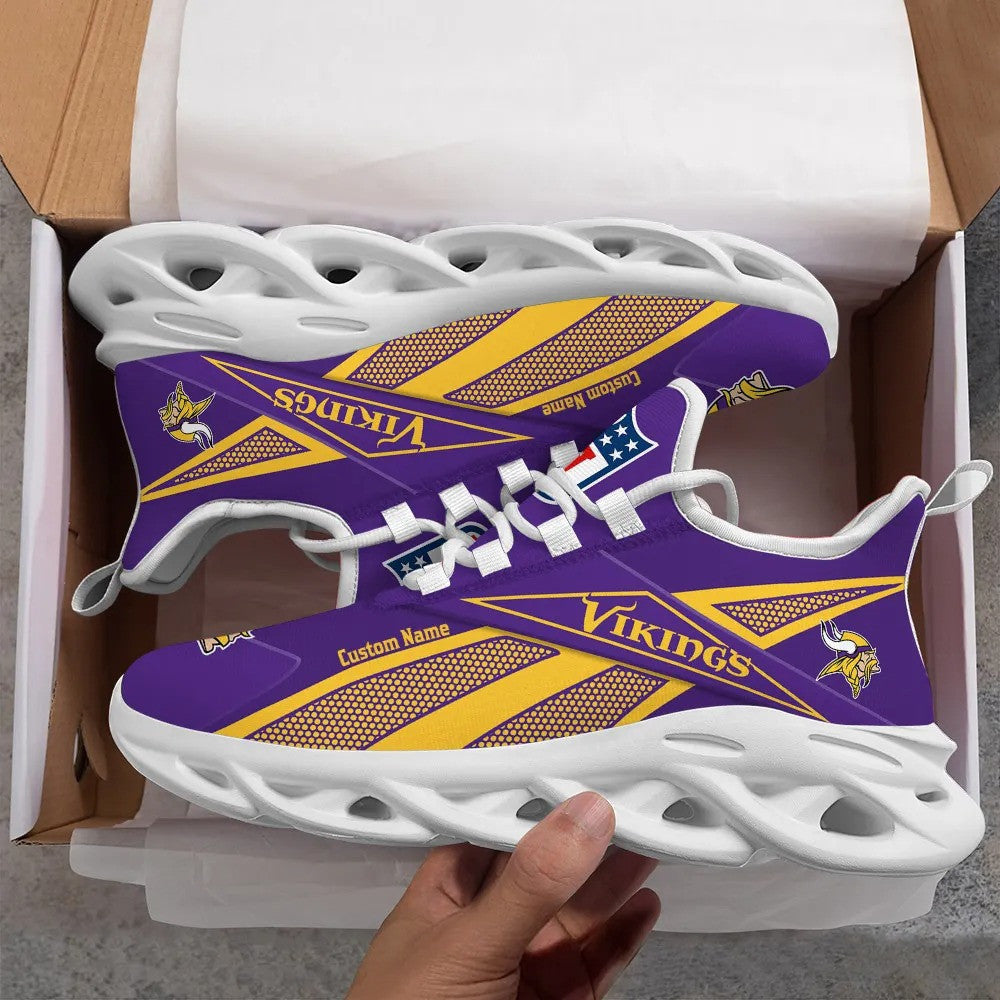 Minnesota Vikings NFL Max Soul Shoes Sneakers for Men And Women – NFL Football Fan Shoes, Team Sneakers