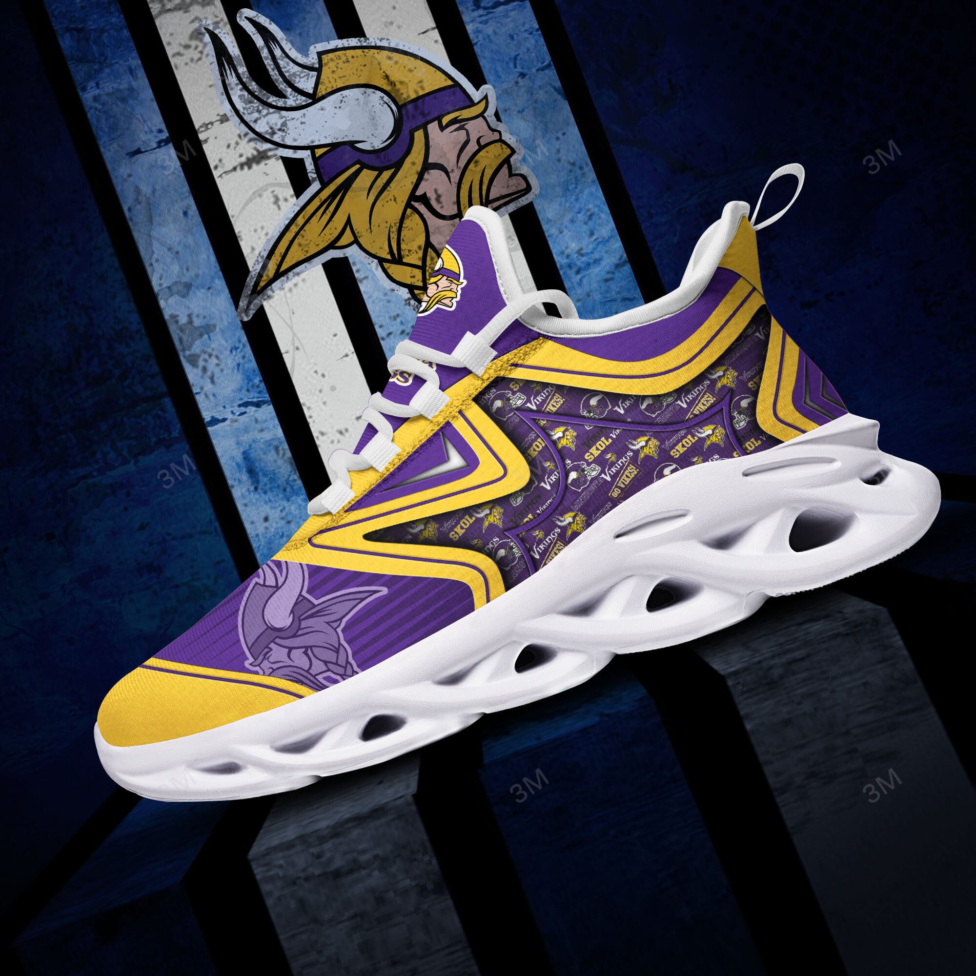 Minnesota Vikings NFL Max Soul Shoes Sneakers for Men And Women – NFL Football Fan Shoes, Team Sneakers