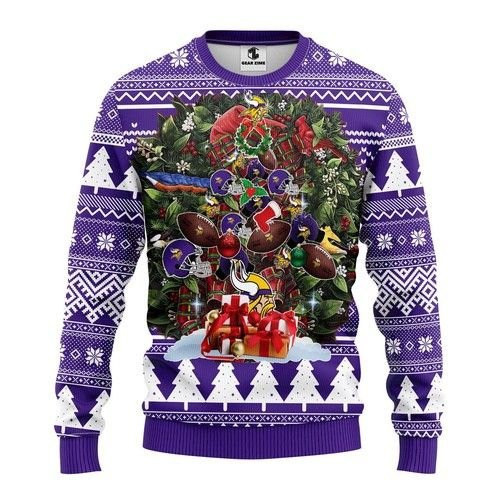 Minnesota Vikings Tree Christmas For Fans Ugly Christmas Sweater,