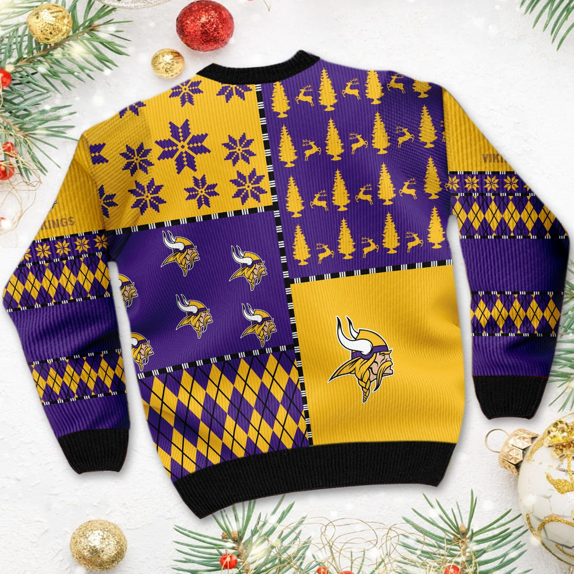 Minnesota Vikings Ugly Christmas Sweater - Image 4