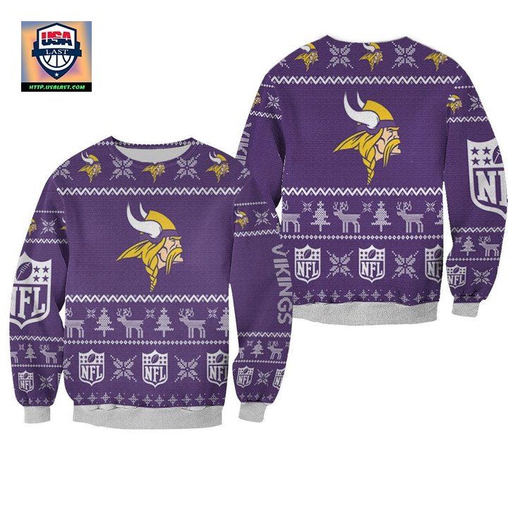 Minnesota Vikings Ugly Sweater Christmas 3D Sweater