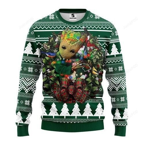 Minnesota Wild Groot Hug Ugly Christmas Sweater,