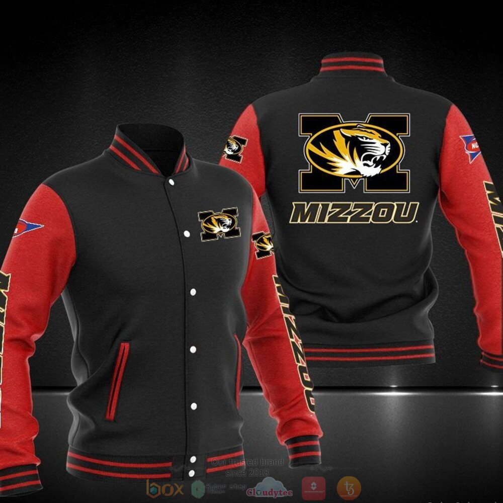 Missouri Tigers Black Red Varsity Baseball Jacket for Men & Women | NCAA Team Fan Gift