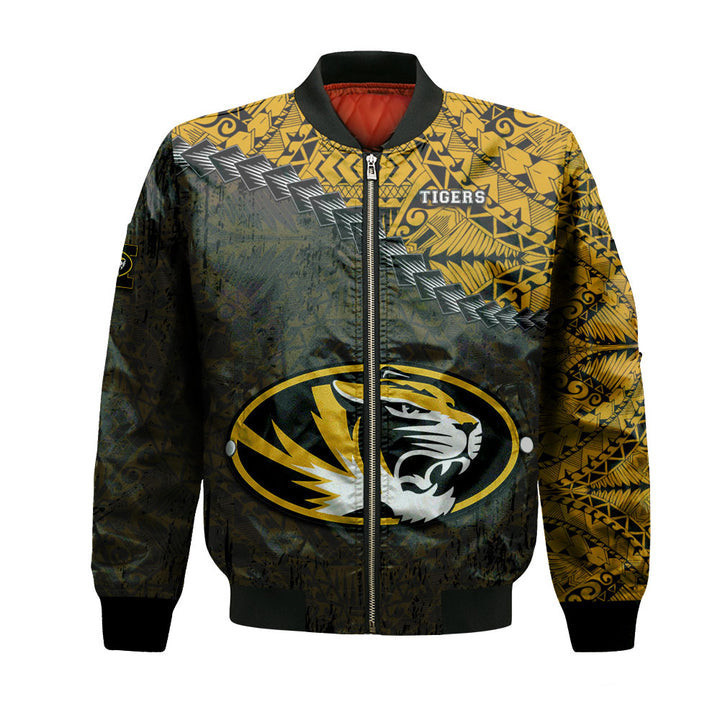 Missouri Tigers Gold Black Bomber Jacket | NCAA College Team Jacket for Men & Women | Sports Fan Gift