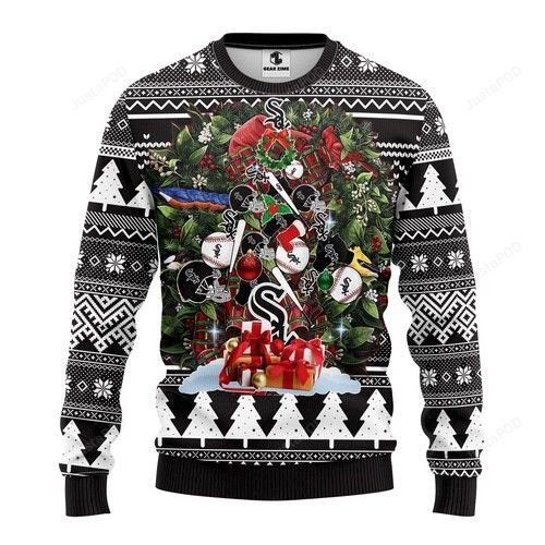 Mlb Chicago White Sox Tree Christmas Ugly Christmas Sweater,