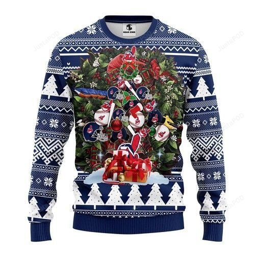 Mlb Cleveland Indians Ugly Christmas Sweater, Perfect Holiday Gift