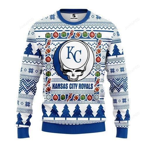 Mlb Kansas City Royals Grateful Dead Ugly Christmas Sweater,