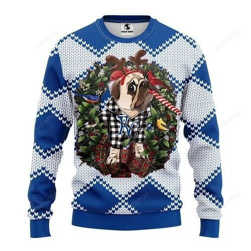 Mlb Kansas City Royals Pug Dog Ugly Christmas Sweater,