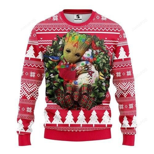 Mlb Los Angeles Angels Groot Hug Ugly Christmas Sweater,