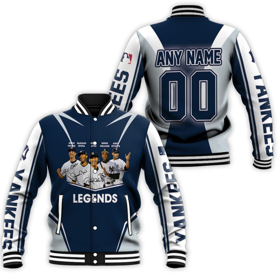 MLB New York Yankees Personalized Name Number Baseball Jacket for Men & Women | MLB Team Fan Gift