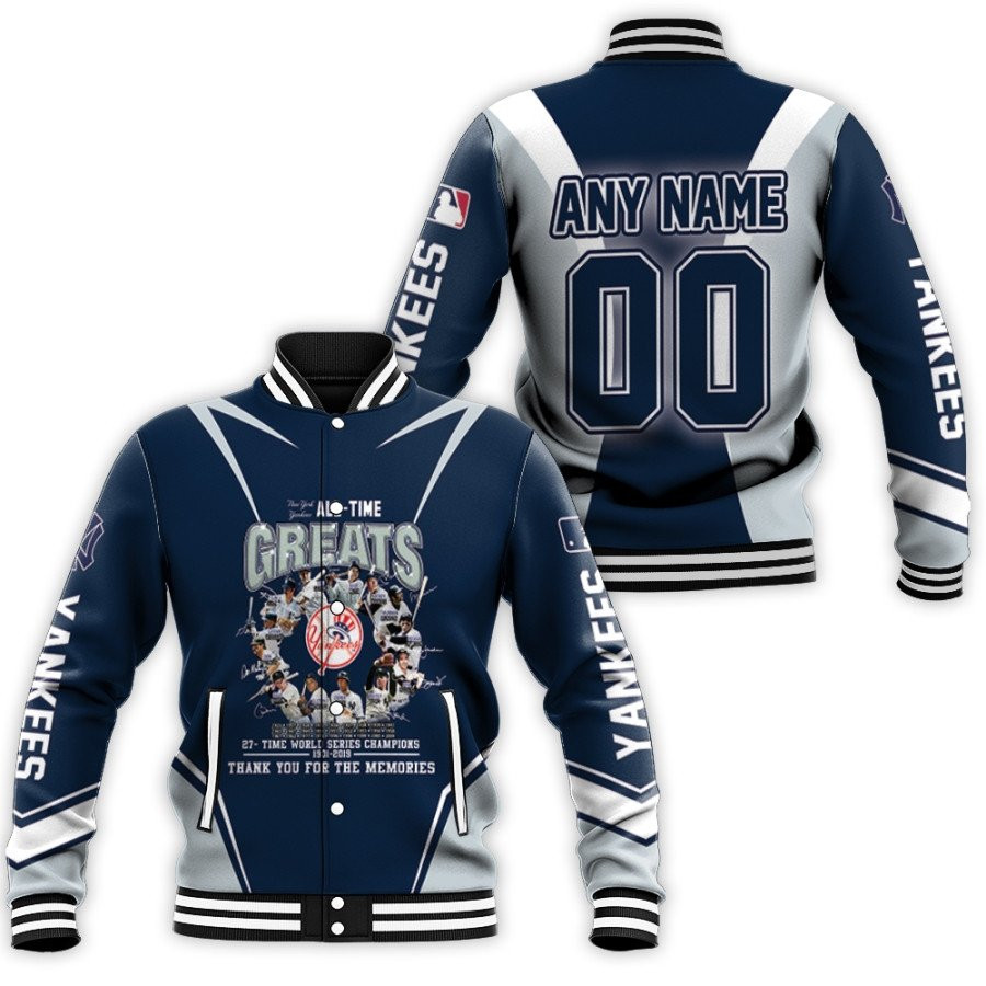 MLB New York Yankees Personalized Name Number Baseball Jacket for Men & Women | MLB Team Fan Gift