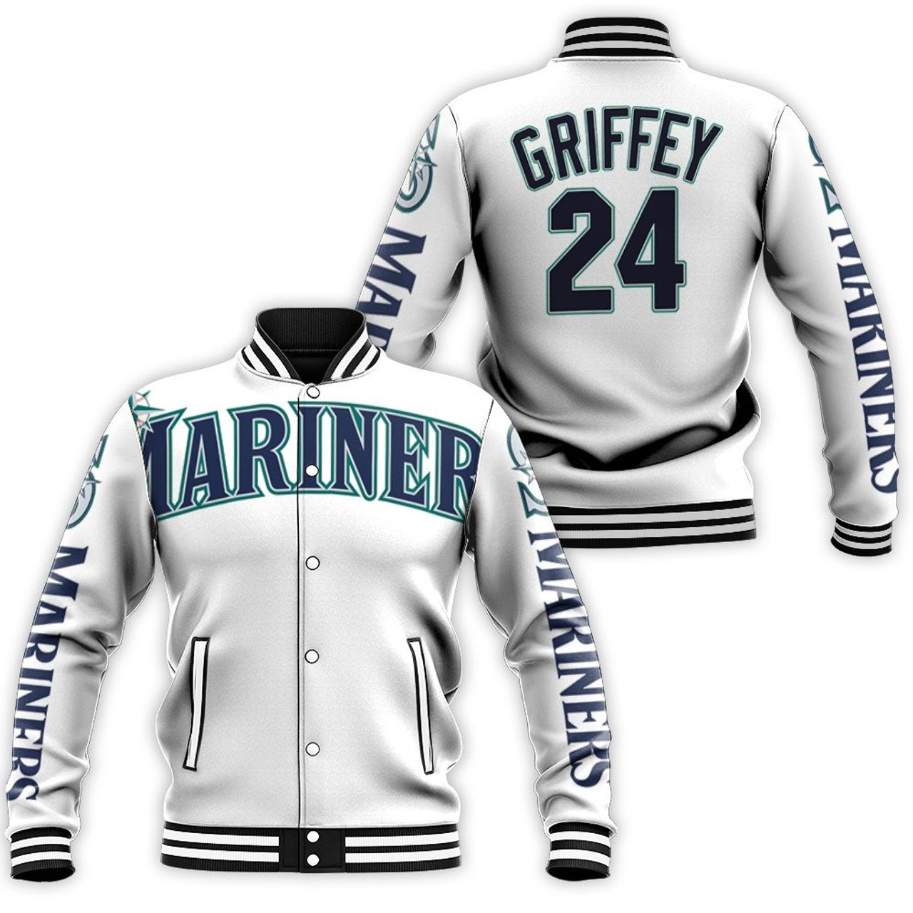 MLB Seattle Mariners Ken Griffey Jr Baseball Jacket for Men & Women | MLB Team Fan Gift