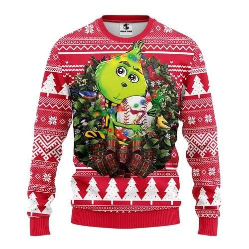 Mlb St. Louis Cardinals Grinch Hug Ugly Christmas Sweater,