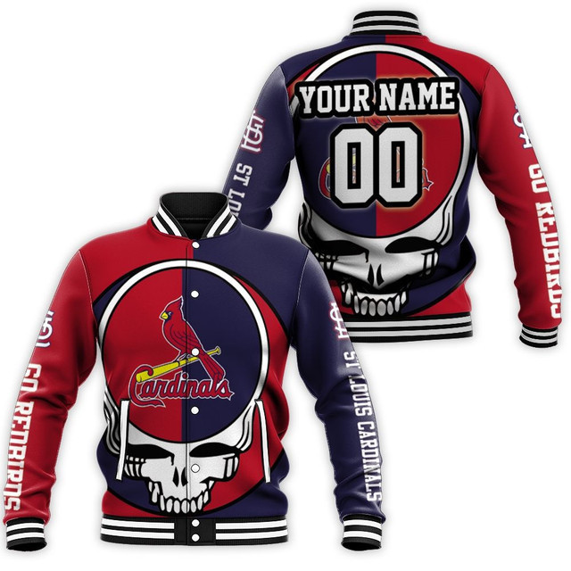 MLB St. Louis Cardinals Personalized Name Number Grateful Dead Baseball Jacket for Men & Women | MLB Team Fan Gift
