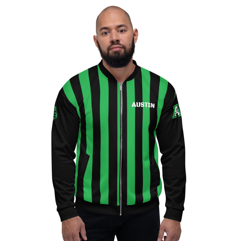 Mls Austin FC Black Green Bomber Jacket | Streetwear Jacket for Men & Women | Fan Gift
