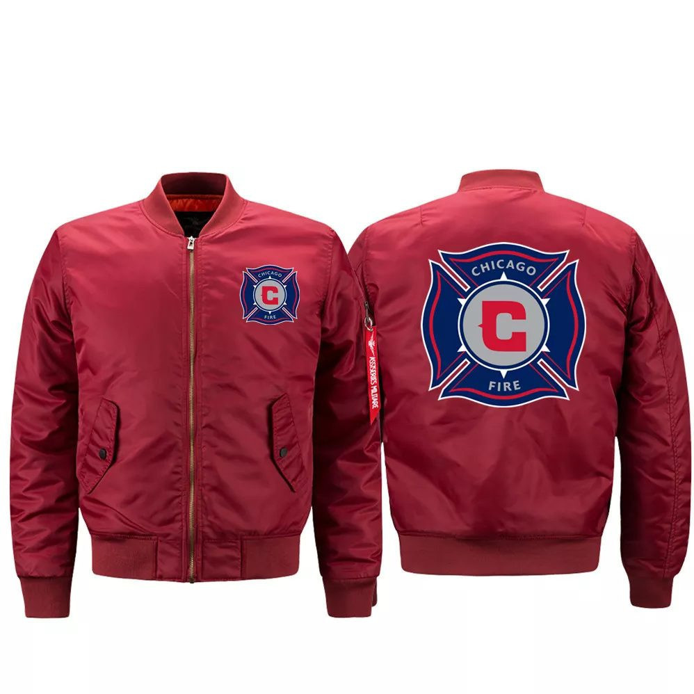 Mls Chicago Fire Red Bomber Jacket | Streetwear Jacket for Men & Women | Fan Gift