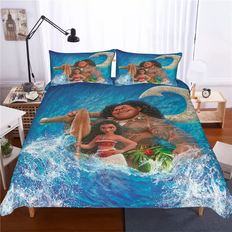 Moana Duvet Cover Quilt Cover Pillowcase Bedding Set Bed Linen Home Bedroom Decor