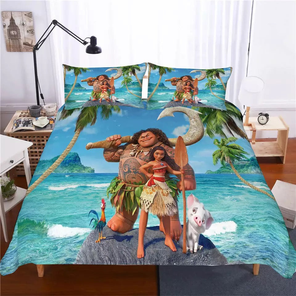 Moana Duvet Cover Quilt Cover Pillowcase Bedding Set Bed Linen Home Bedroom Decor