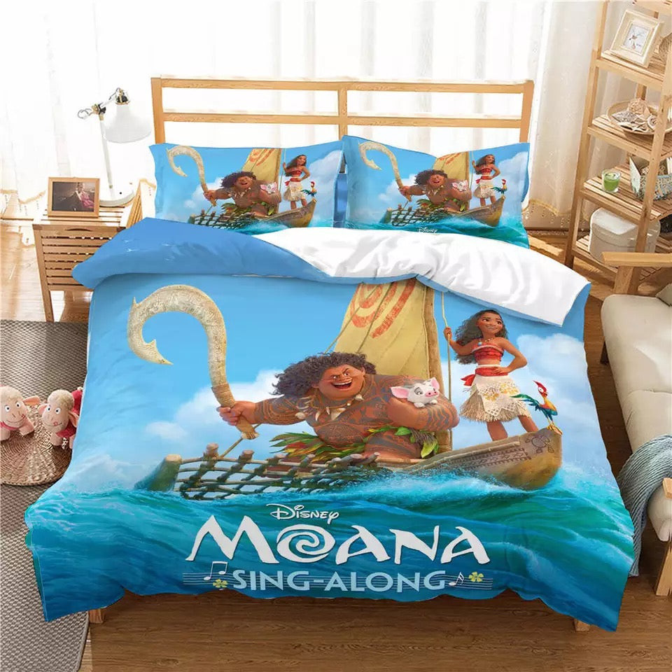 Moana Duvet Cover Quilt Cover Pillowcase Bedding Set Bed Linen Home Bedroom Decor
