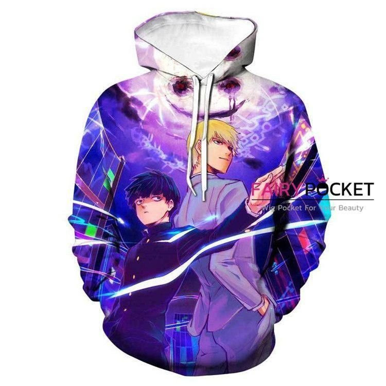 Mob Psycho 100 Arataka Reigen Shigeo Kageyama 3D All Over Print Hoodie & Zip Hoodie