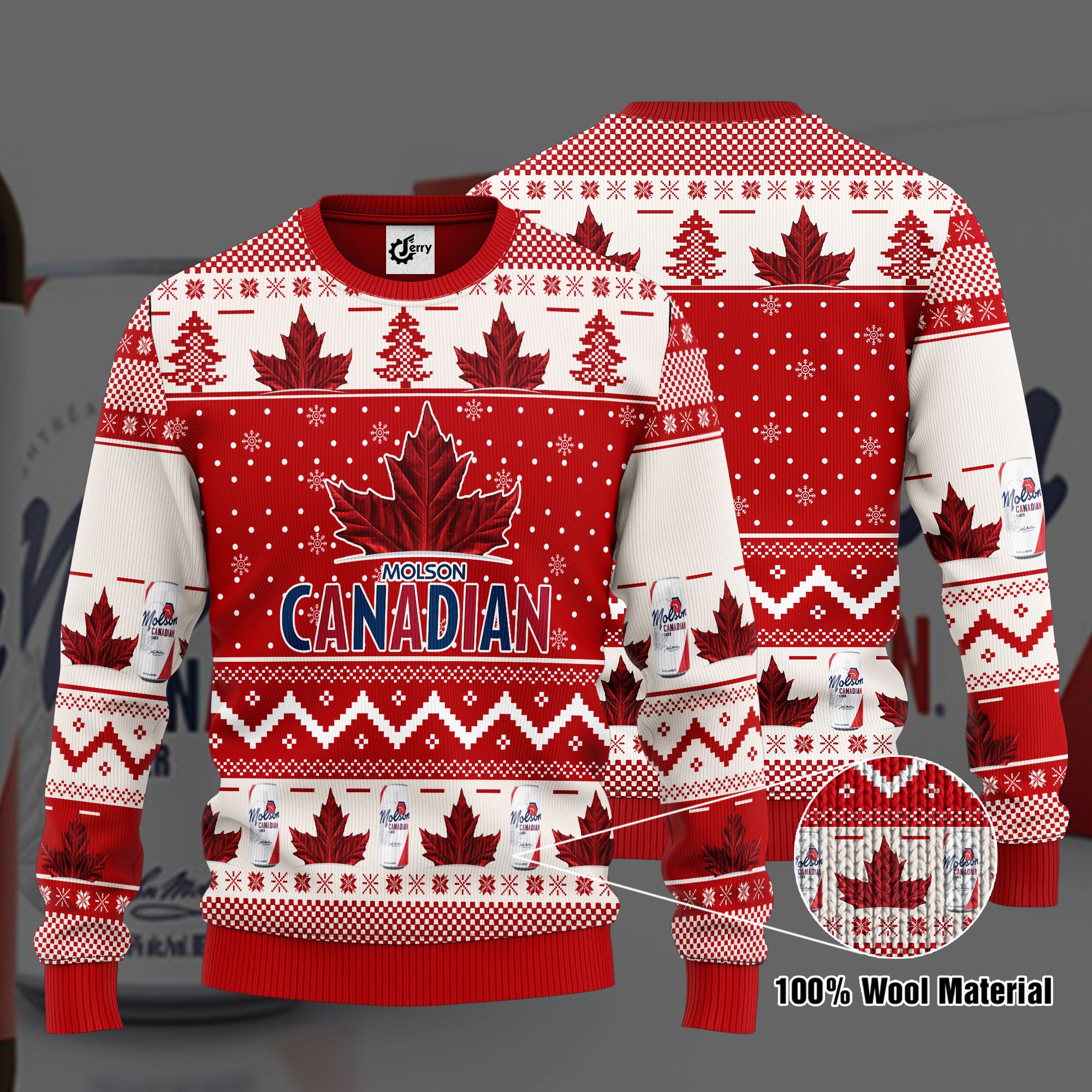 Molson Canadian 3D Print Ugly Christmas Sweater, Hoodie, Zip Hoodie, Bomber Jacket