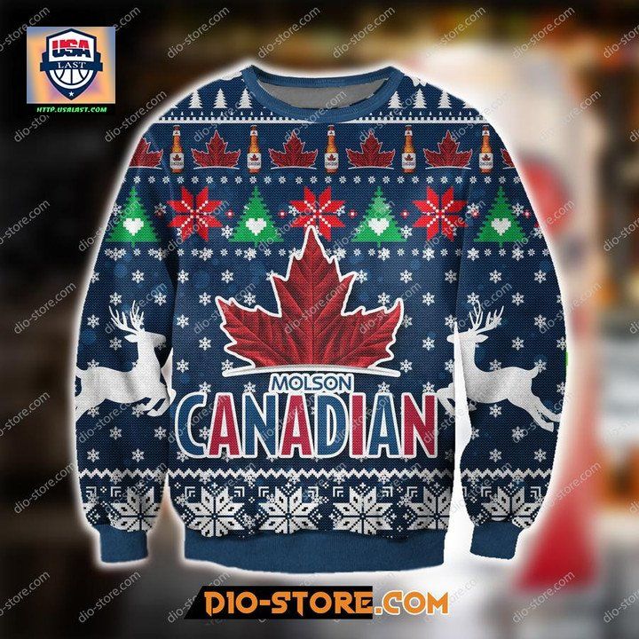 Molson Canadian Beer Christmas Sweater