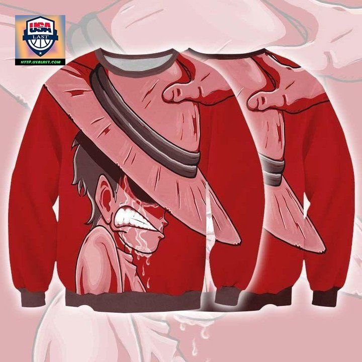 Monkey D Luffy Red Sweater One Piece 3D Printed Sweater