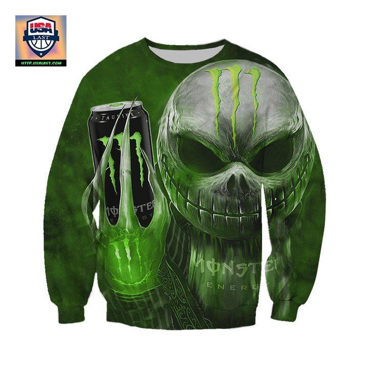 Monster Energy Jack Skellington Halloween 3D Sweater