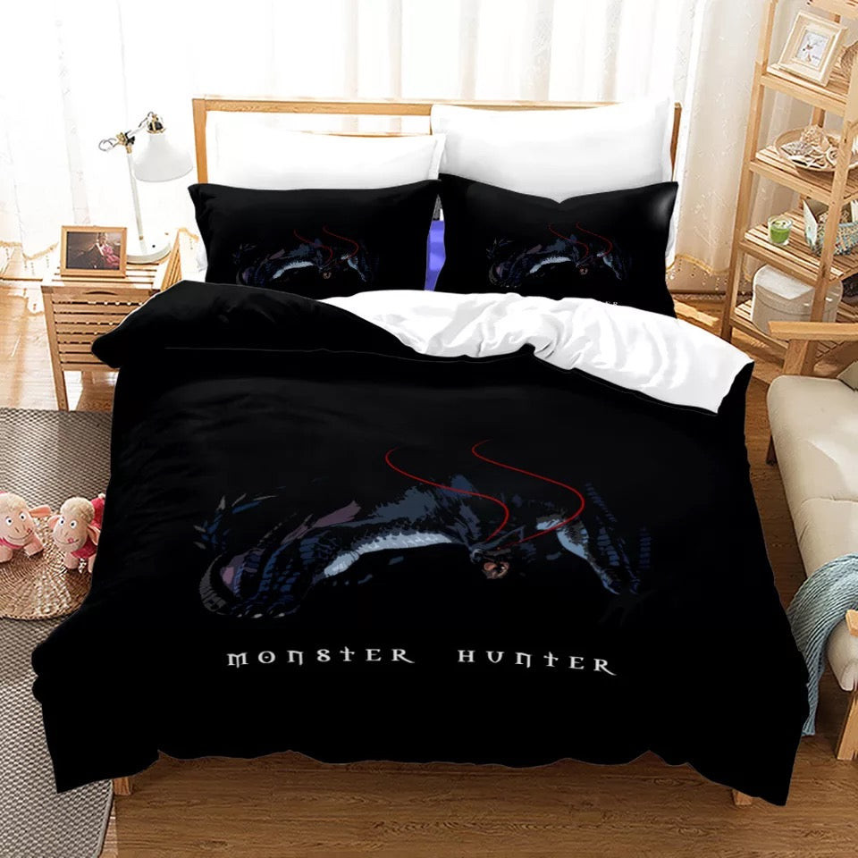 Monster Hunter Duvet Cover Quilt Cover Pillowcase Bedding Set Bed Linen Home Bedroom Decor