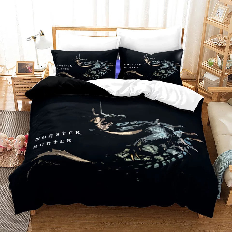 Monster Hunter Duvet Cover Quilt Cover Pillowcase Bedding Set Bed Linen Home Bedroom Decor