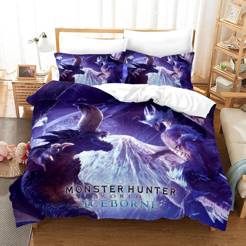 Monster Hunter Duvet Cover Quilt Cover Pillowcase Bedding Set Bed Linen Home Bedroom Decor