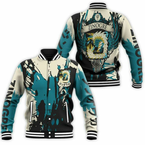 Monster Hunter World Zinogre Game Baseball Jacket for Men & Women | Game Fan Gift