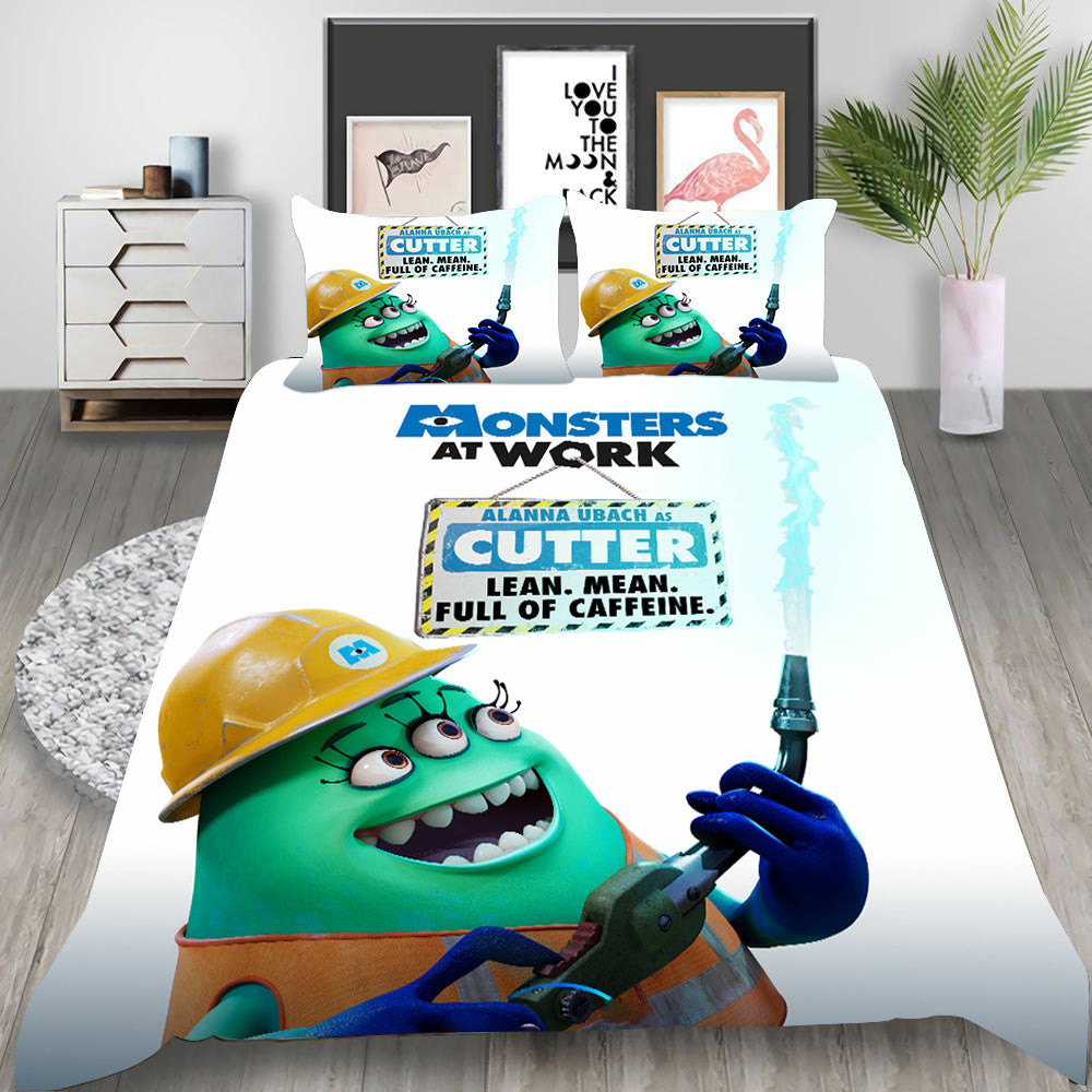Monsters At Work Duvet Cover Quilt Cover Pillowcase Bedding Set Bed Linen Home Bedroom Decor