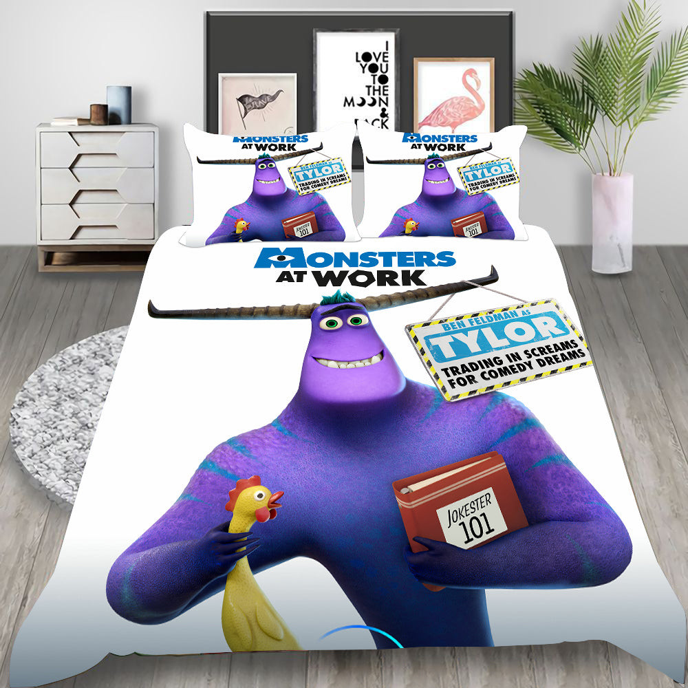Monsters At Work Duvet Cover Quilt Cover Pillowcase Bedding Set Bed Linen Home Bedroom Decor
