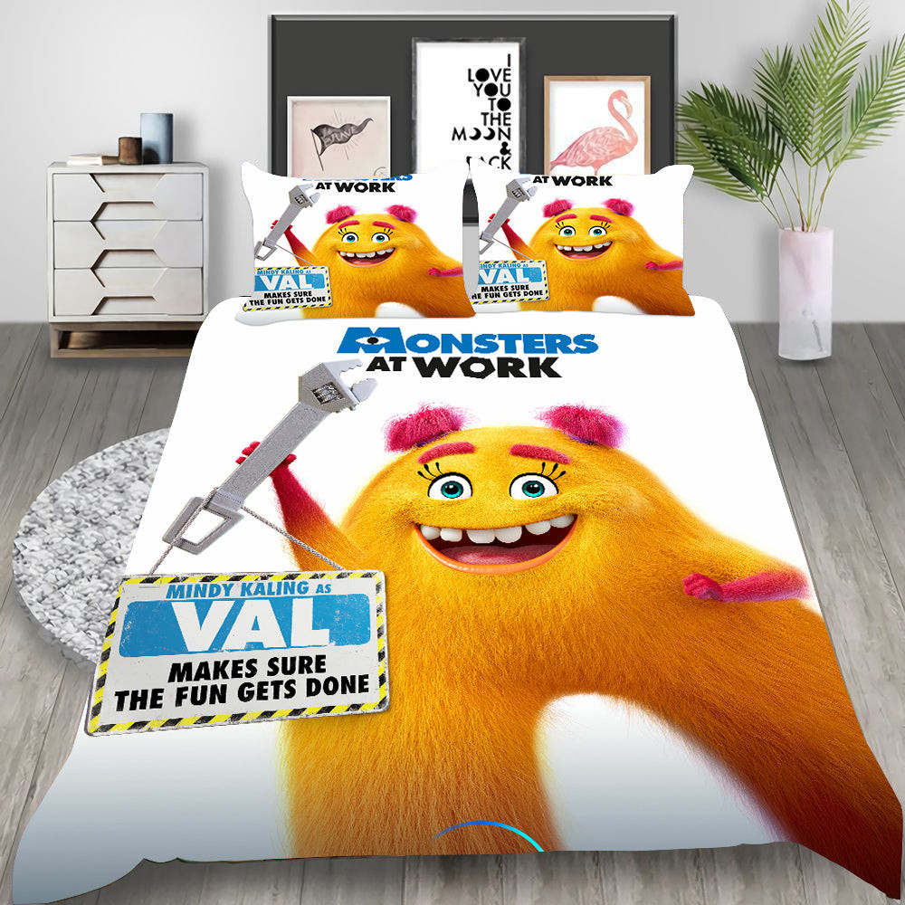 Monsters At Work Duvet Cover Quilt Cover Pillowcase Bedding Set Bed Linen Home Bedroom Decor