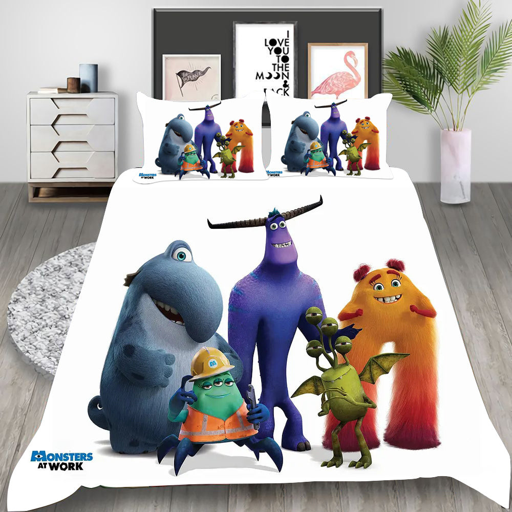 Monsters At Work Duvet Cover Quilt Cover Pillowcase Bedding Set Bed Linen Home Bedroom Decor