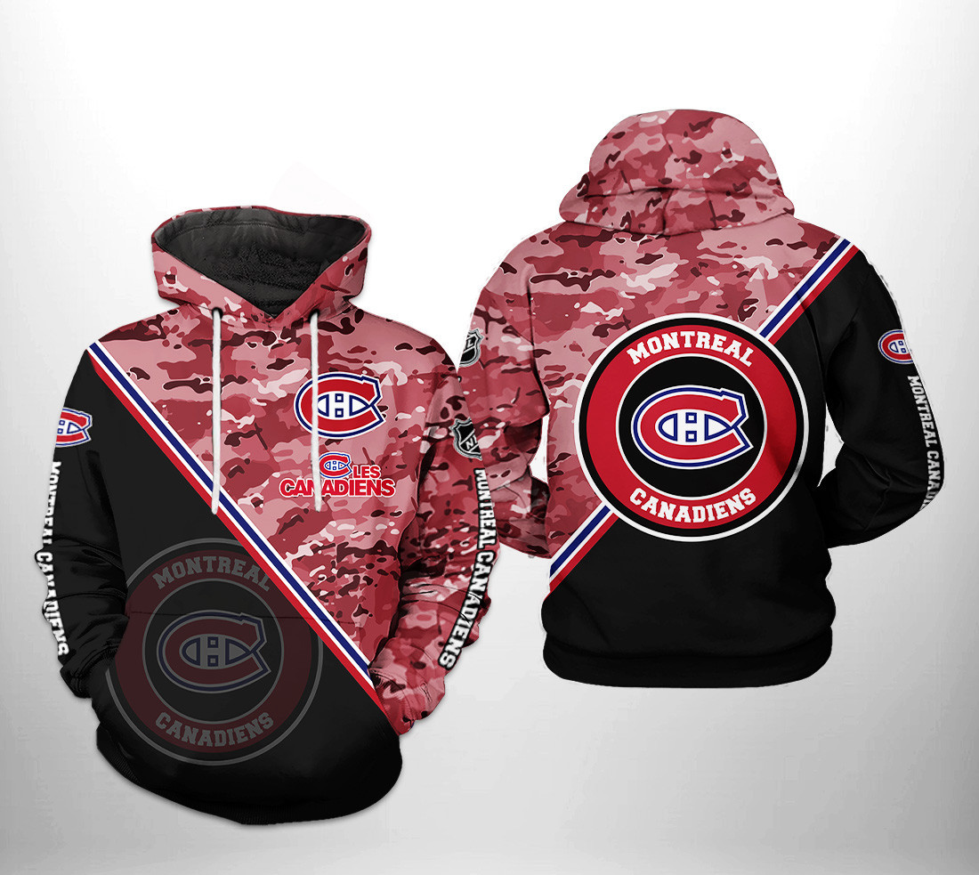 Montr?al Canadiens NHL Camo Team 3D All Over Print Hoodie & Zip Hoodie