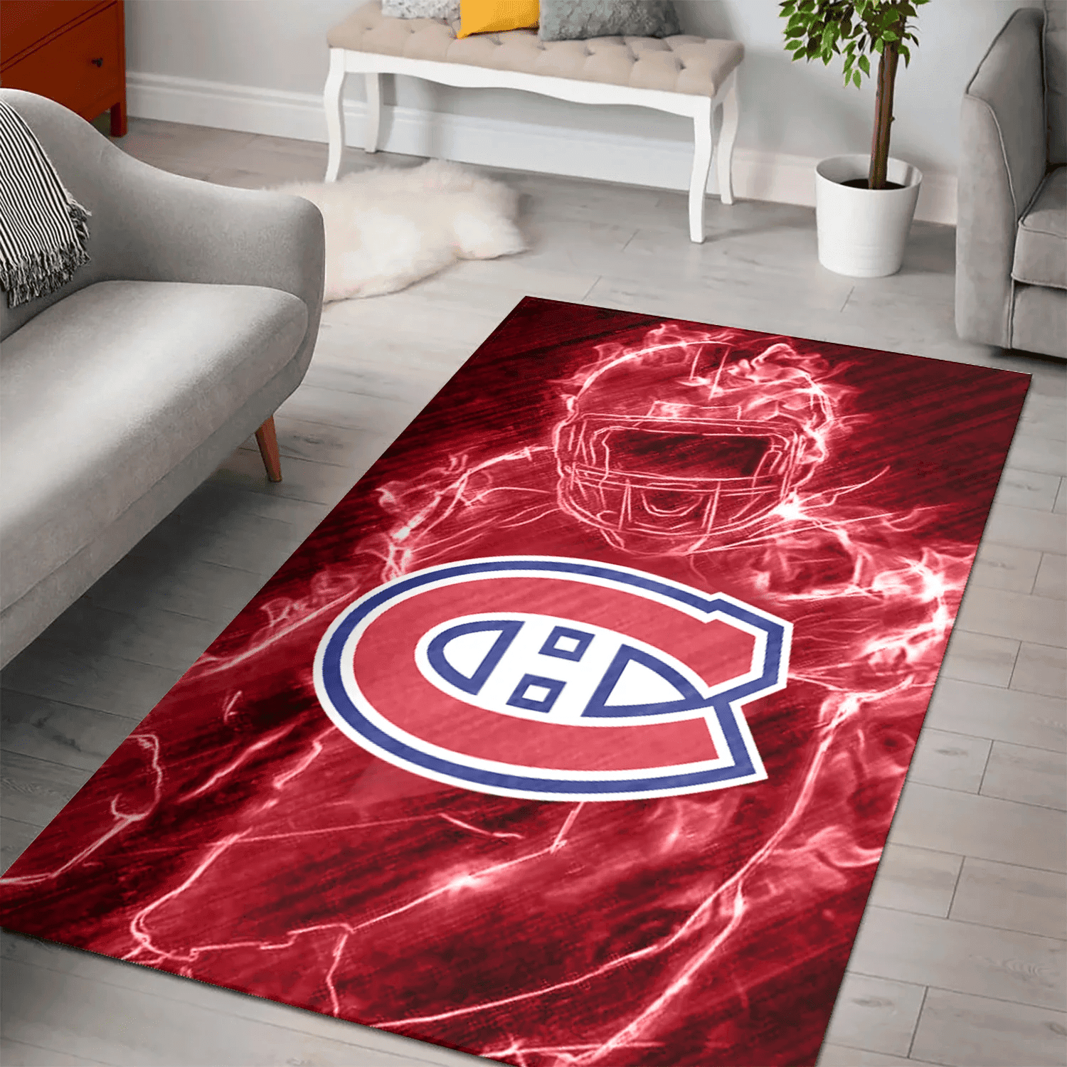 Montreal Canadiens Legend 3D Full Print Rectangle Area Rug – Full Print Carpet For Living Room & Bedroom Home Decor