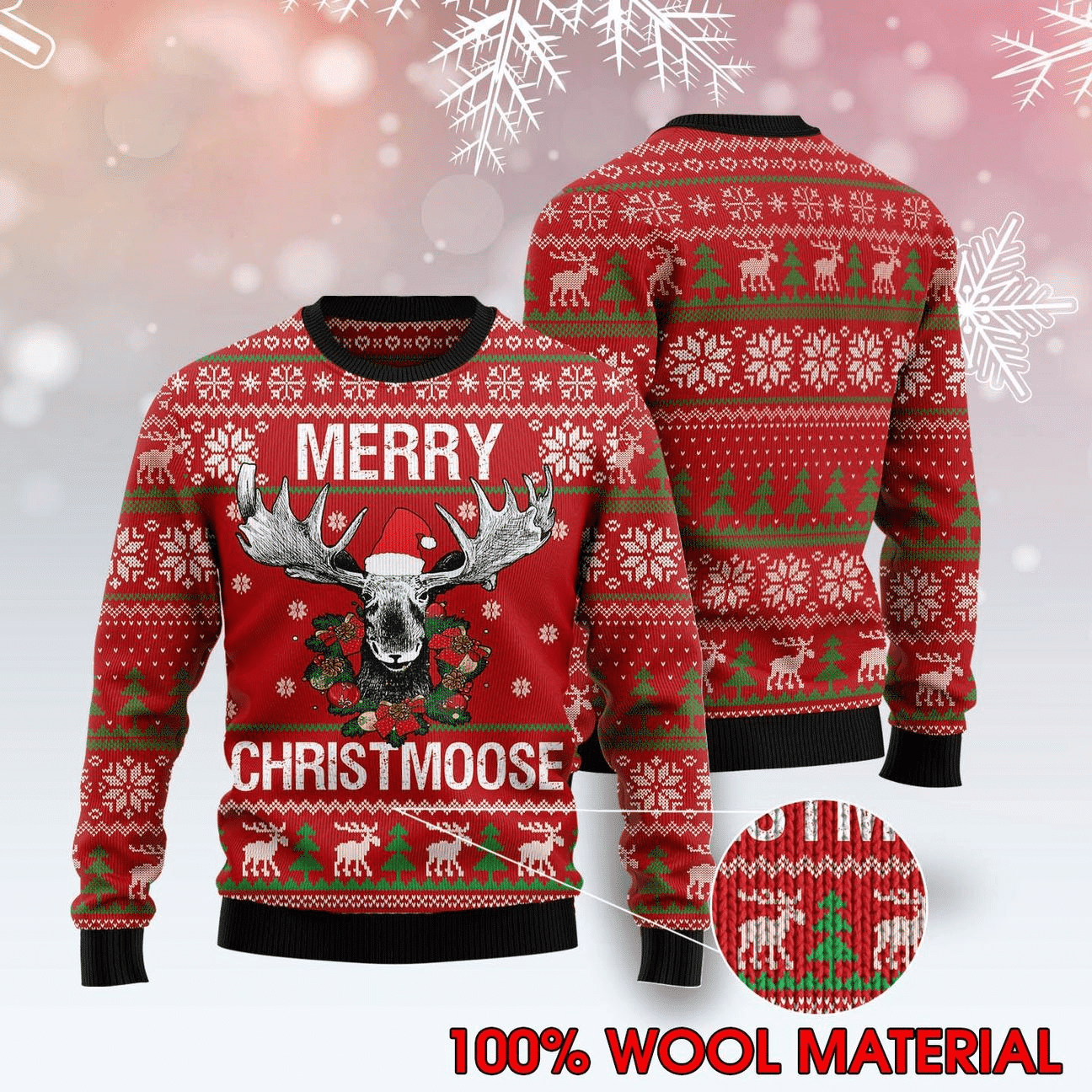 Moose Ugly Christmas Sweater, Perfect Holiday Gift