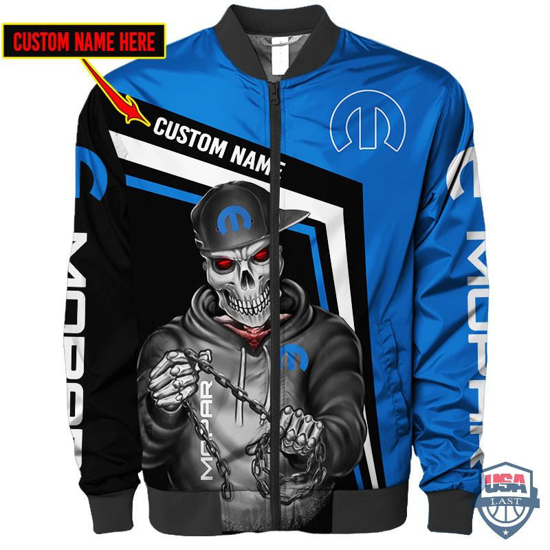 Mopar Ghost Rider Personalized Bomber Jacket | Automotive Jacket for Men & Women | Car Fan Gift