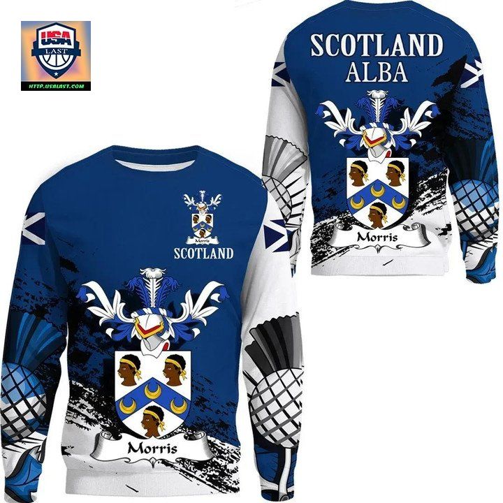 Morris Scottish Family Crest Scotland Special Sweater 