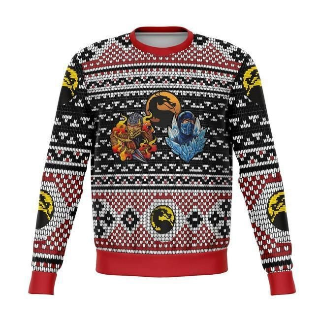 Mortal Combat Ninjas Ugly Christmas Sweater, Perfect Holiday Gift