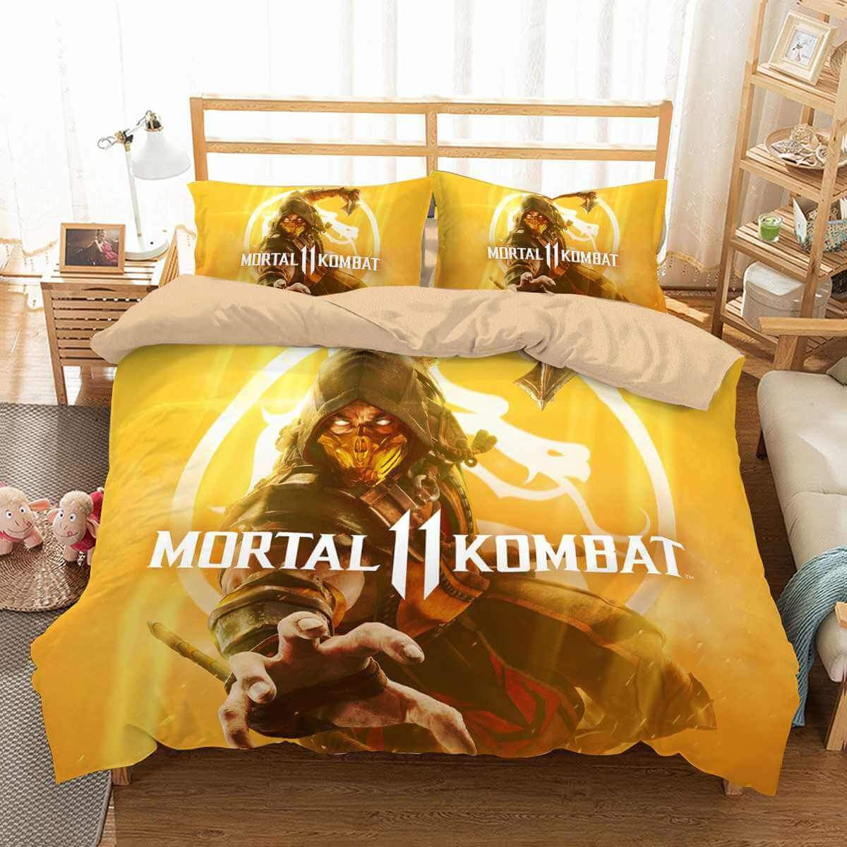 Mortal Kombat Duvet Cover Quilt Cover Pillowcase Bedding Set Bed Linen Home Bedroom Decor