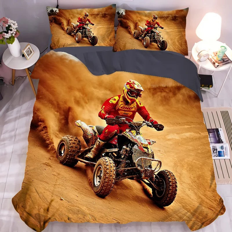 Motocross Mountain Bike Duvet Cover Quilt Cover Pillowcase Bedding Set Bed Linen Home Bedroom Decor