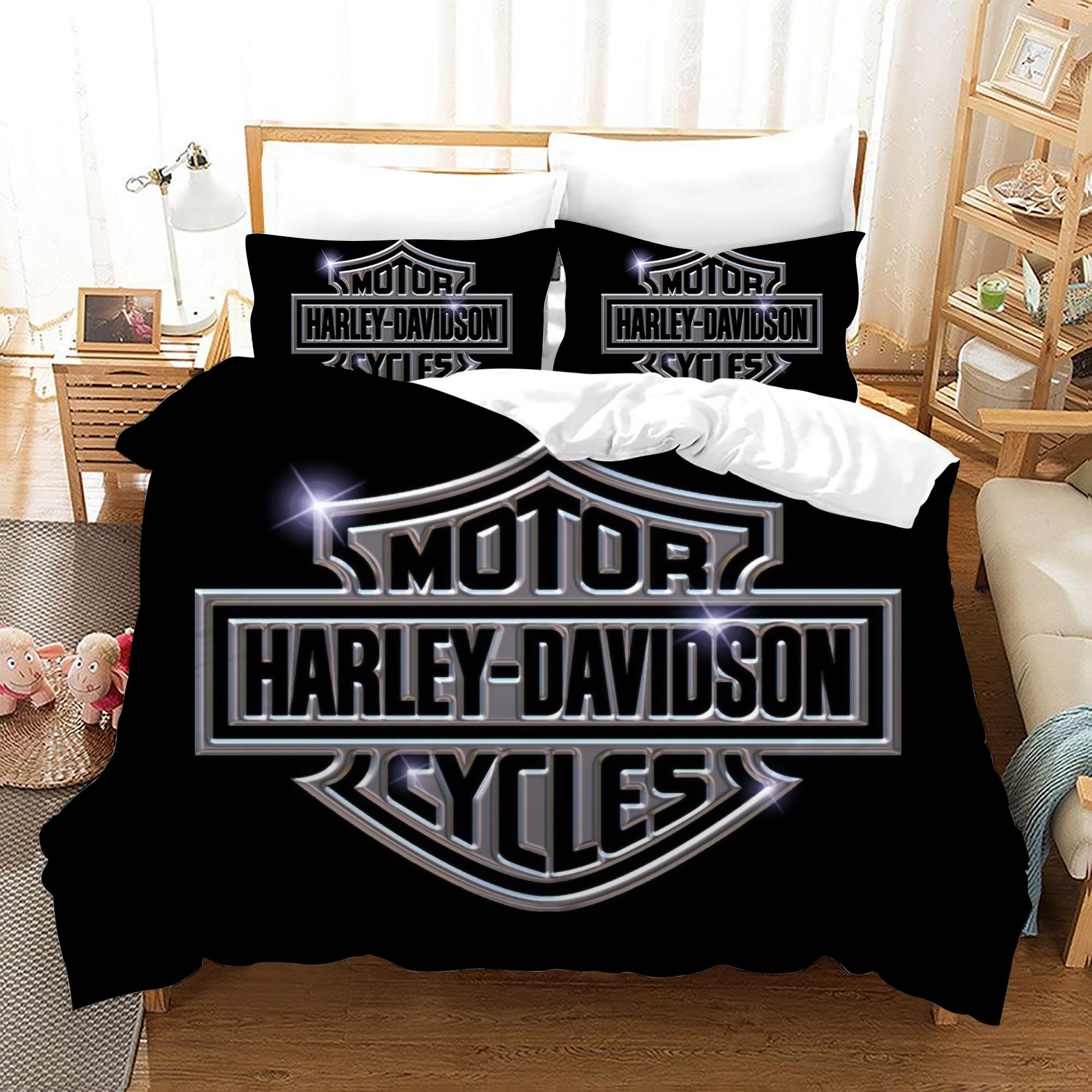 Motor Duvet Cover Quilt Cover Pillowcase Bedding Set Bed Linen Home Bedroom Decor
