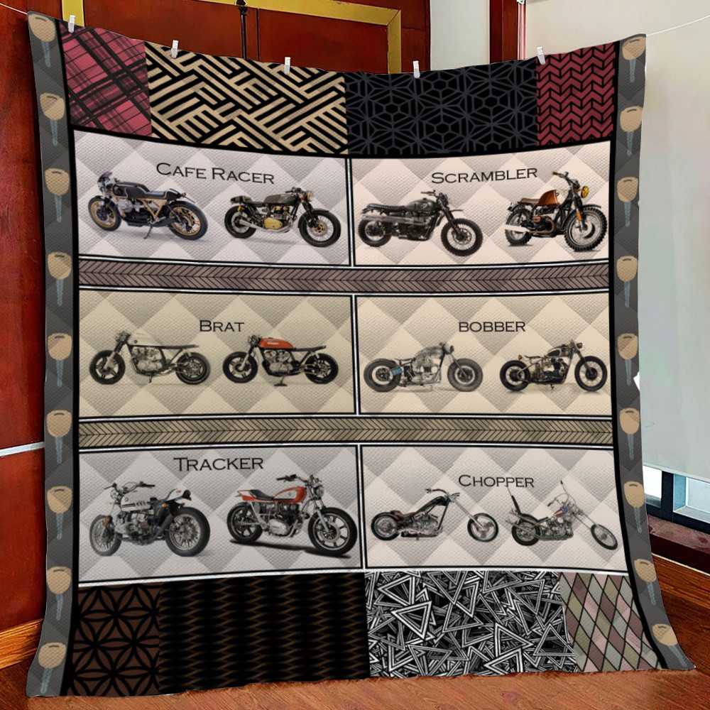 Motorcycles Collection Fleece Blanket Quilt Blanket