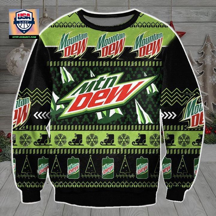 Mountain Dew Drink Ugly Christmas Sweater