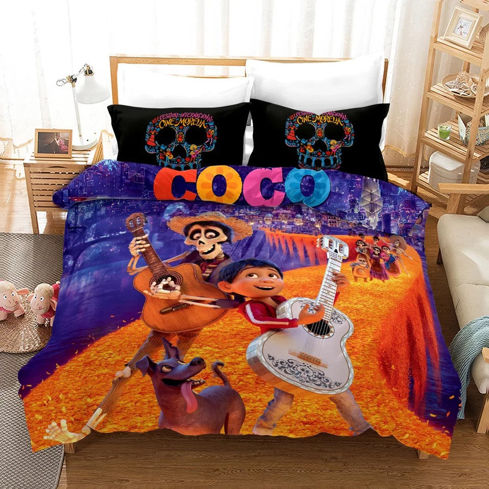 Movie Coco Duvet Cover Quilt Cover Pillowcase Bedding Set Bed Linen Home Bedroom Decor
