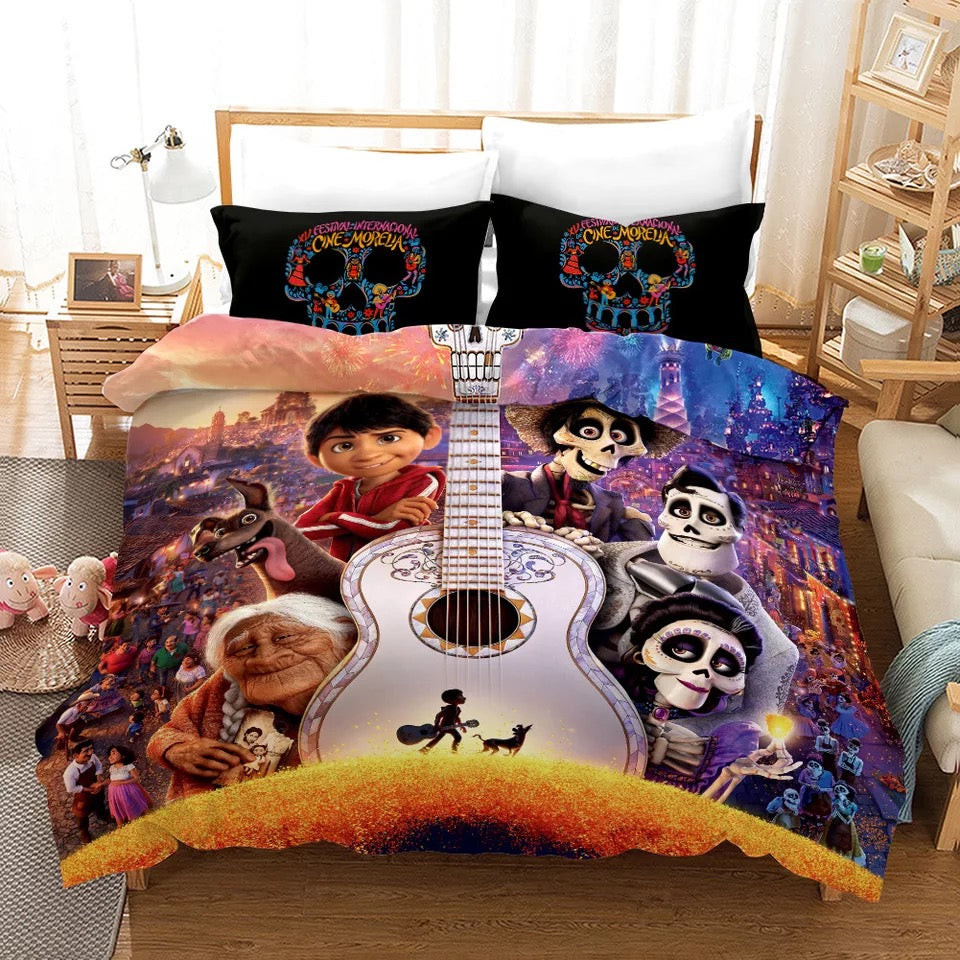 Movie Coco Duvet Cover Quilt Cover Pillowcase Bedding Set Bed Linen Home Bedroom Decor
