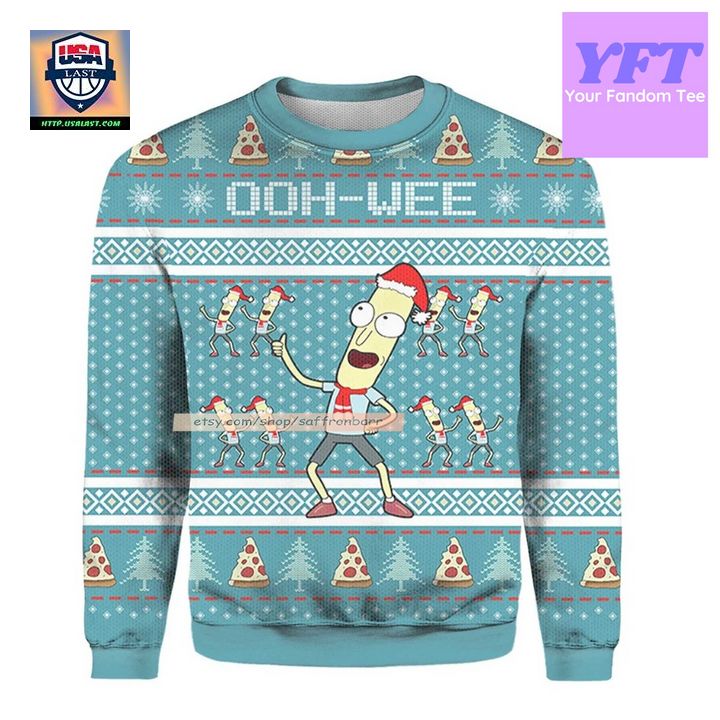 Mr Poopy Butthole Rick And Morty Rick And Morty Merry 3d Ugly Christmas Sweater